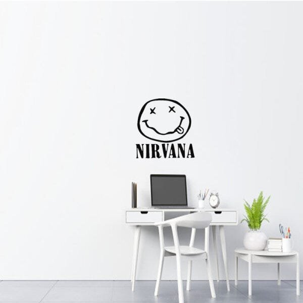 Adesivo decorativo de parede nirvana - 1