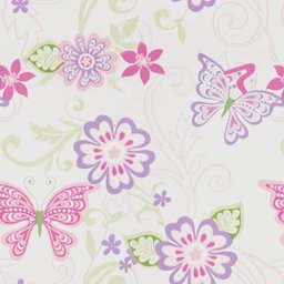 Papel De Parede Adesivo Lavável Borboletas E Flores 6m - 1