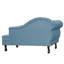 Ver imagem 3 de Recamier Divan Sofá Moderno Larissa Lado Direito Linho Azul