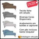 Ver imagem 4 de Recamier Divan Sofá Moderno Larissa Lado Direito Linho Azul