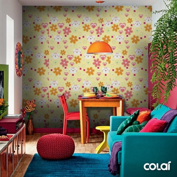 Papel De Parede Adesivo Lavável Primavera 6m - 6
