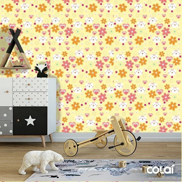 Papel De Parede Adesivo Lavável Primavera 6m - 5