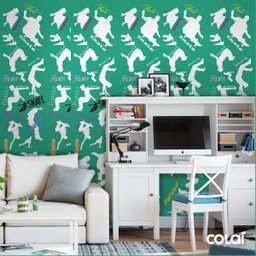 Papel De Parede Lavável Radical Fundo Verde 6m - 4