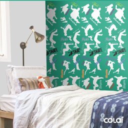 Papel De Parede Lavável Radical Fundo Verde 6m - 3