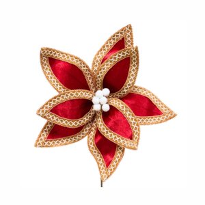 Flor Natalina 8 Petalas Vermelha