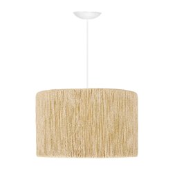 Pendente Sisal Estilo Japandi Minimalista Fio Branco - 1