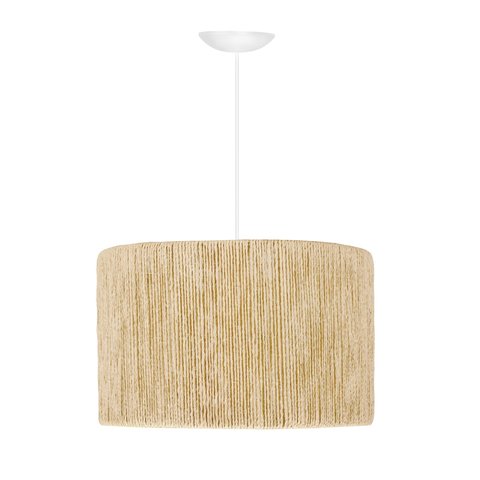 Pendente Sisal Estilo Japandi Minimalista Fio Branco