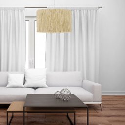 Pendente Sisal Estilo Japandi Minimalista Fio Branco - 2