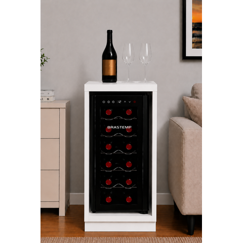 Barzinho Bancada para Embutir Adega Refrigerada Vinho Mdf