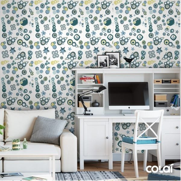 Papel De Parede Adesivo Lavável Balões De Coração 3m - 2