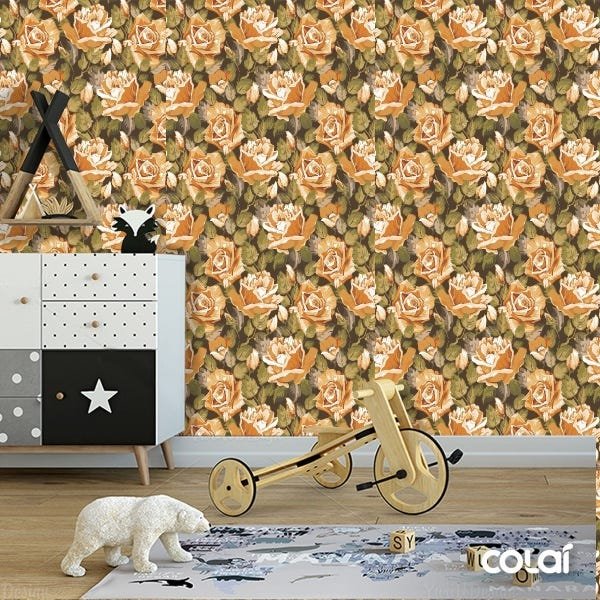 Papel De Parede Adesivo Lavável Flores Infantis 18m - 6