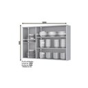 Ver imagem 6 de Cozinha Modulada Henn Americana 5 Peças (2 Armários + 1 Balcão + 1 Paneleiro + 1 Complemento)