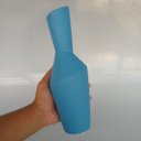 Ver imagem 6 de Vaso Phami Decorativo Cachepô Enfeite 27x10x10cm Cerâmica Azul