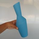 Ver imagem 5 de Vaso Phami Decorativo Cachepô Enfeite 27x10x10cm Cerâmica Azul