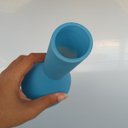 Ver imagem 3 de Vaso Phami Decorativo Cachepô Enfeite 27x10x10cm Cerâmica Azul