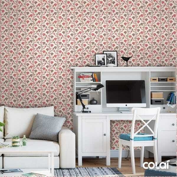 Papel De Parede Adesivo Lavável Mini Rosas Coloridas 15m - 2