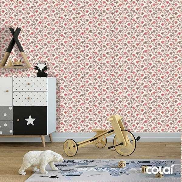 Papel De Parede Adesivo Lavável Mini Rosas Coloridas 15m - 6