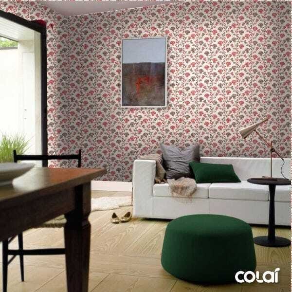 Papel De Parede Adesivo Lavável Mini Rosas Coloridas 15m - 4