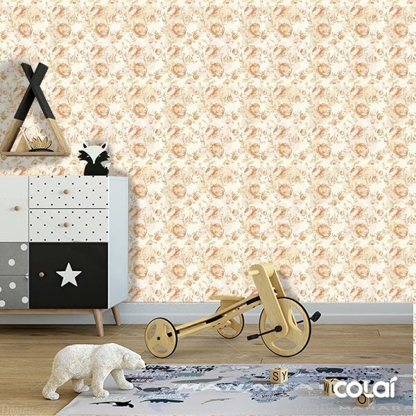 Papel De Parede Adesivo Lavável Dálias Sombreadas 15m - 6