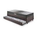 Ver imagem 4 de Bicama Box Solteiro Courino Linho 88x188x28 Cm com Colchão Dual Firm Espuma Ecoflex