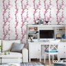 Papel De Parede Lavável Rosa Do Deserto Fundo Branco 9m - 2