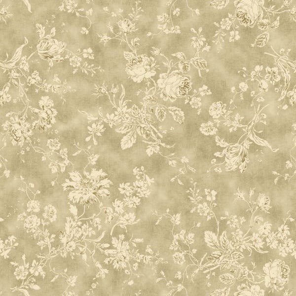 Papel De Parede Adesivo Lavável Peônia Vintage 9m - 1