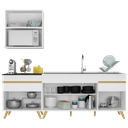 Ver imagem 6 de Cozinha Compacta Veneza Gw Multimóveis Mp2075 com Armário e Balcão Branca