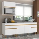 Ver imagem 1 de Cozinha Compacta Veneza Gw Multimóveis Mp2075 com Armário e Balcão Branca