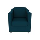 Ver imagem 2 de Poltrona Decorativa Tilla Suede Azul Marinho