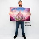 Ver imagem 2 de Quadro Decorativo Castelo Encantado em Moldura Caixa Tacolado Moldura Caixa 3cm Madeira sem Vidro 60