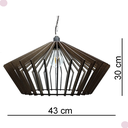 Ver imagem 4 de Lustre Luminária Pendente de Madeira Mdf Mod. China Tabaco