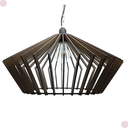 Ver imagem 1 de Lustre Luminária Pendente de Madeira Mdf Mod. China Tabaco