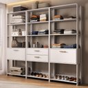 Ver imagem 2 de Guarda-roupa Closet Modulado Texas 2 Portas 2 Gavetas 219cm Multimóveis Mp4793 Branco