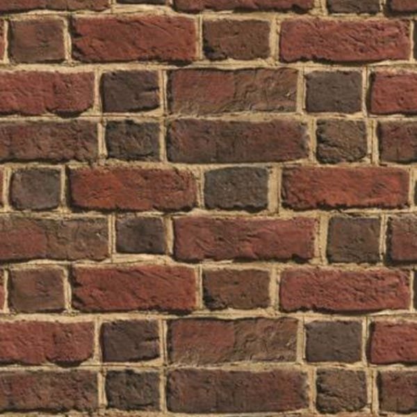 Papel de Parede Lavável Tijolo Marrom Envelhecido 6m - 1