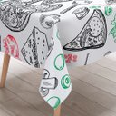 Ver imagem 2 de Toalha de Mesa Quadrada 4 Lugares Pizza Fatias e Temperos