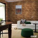 Ver imagem 2 de Papel de Parede Adesivo Lavável Tijolo Marrom 3D 9m
