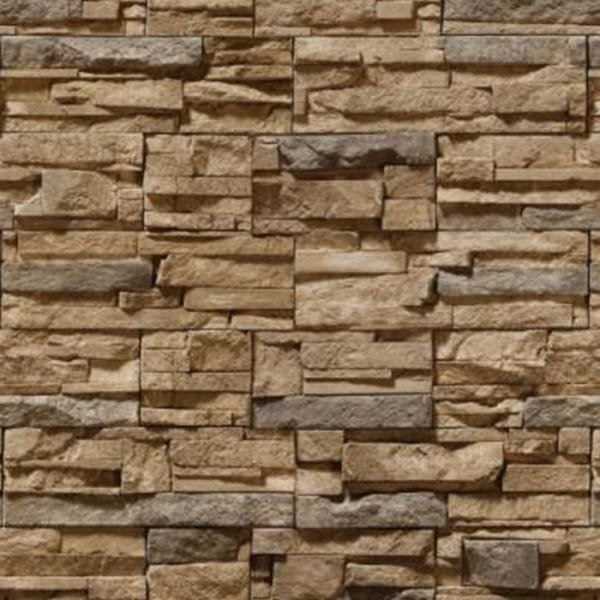 Papel de Parede Lavável Pedra 3D Rosê Irreguar 18m - 1