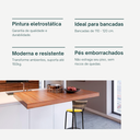 Ver imagem 5 de Kit 3 Banquetas 80cm para Balcão Ilha Bancada Área Gourmet Encosto em Junco Banco Itagold