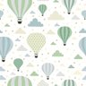 Papel de Parede Adesivo Lavável Balões Verdes - 1