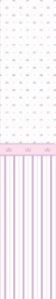 Papel de Parede Adesivo Lavável Listras Rosas Coroadas - 5