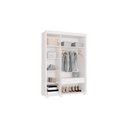 Ver imagem 2 de Guarda Roupa Multiuso Quarto Solteiro Belize 100% Mdf - Branco
