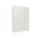 Ver imagem 1 de Guarda Roupa Multiuso Quarto Solteiro Belize 100% Mdf - Branco