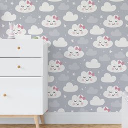 Papel De Parede Quarto Bebê Infantil Chuva De Amor 3m - 1