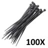 Kit 100 Abraçadeira Nylon Enforca Gato Preta 3,6mmx250mm - 1