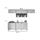 Ver imagem 3 de Cozinha Modulada Mgm 5 Peças Eloise C5p256 Cinamomo/off