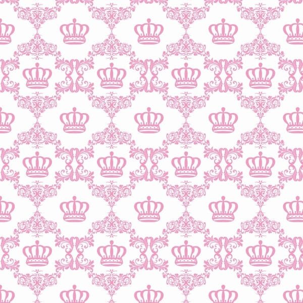 Papel de Parede Adesivo Lavável Coroas Rosê - 1