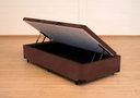 Ver imagem 5 de Cama Box Baú Solteirão Serenelife - Suede Marrom