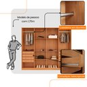 Ver imagem 5 de Guarda Roupa Casal Coliseu MDF 8 Portas 8 Gavetas e 8 Prateleiras Moderna Mobília