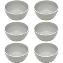 Ver imagem 1 de Kit 6 Bowls Melamina Tigela 600ml Cinza Class Wolff Cumbucas Sobremesas Porções