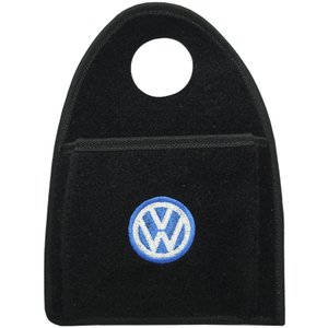 Lixeira Lixinho Automotiva Carro Carpete Logo Bordado para Câmbio Preto